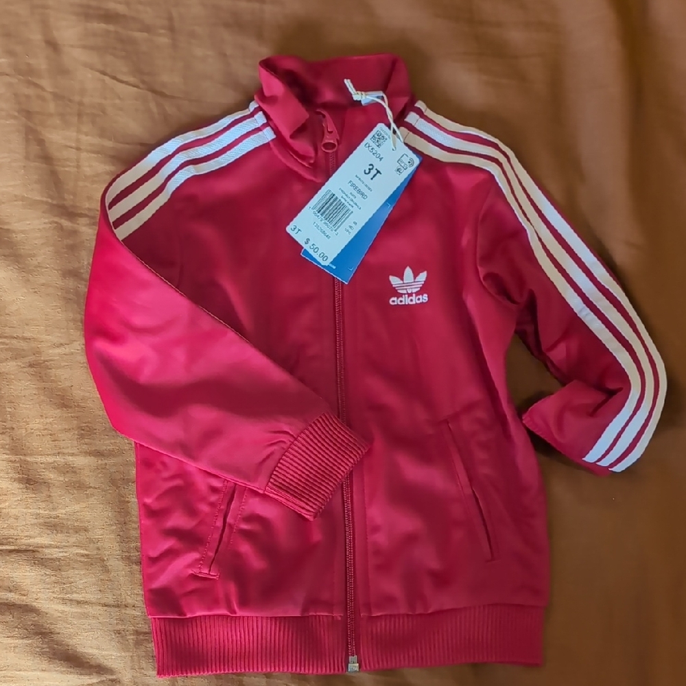 Adidas Scarlet Jacket with White Accents